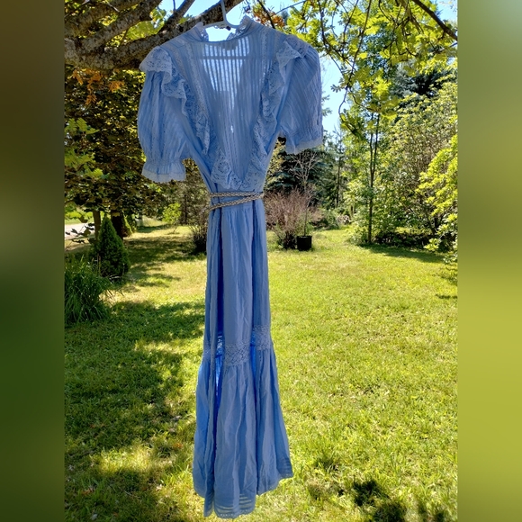 ZADIG & VOLTAIRE Ronelo Tomboy Oxford Blue Cotton Midi Dress Size Large - Picture 9 of 11